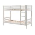 Lit superposé 90x200 hauteur 160 cm sommier inclus blanc