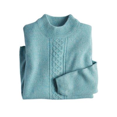 Haband Women's Marled Cable Sweater, Blue Topaz, Size 4XL, 4X