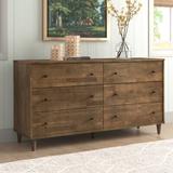 Sand & Stable™ Genesis 6 Drawer 60.79" W Double Dresser Wood in Gray | 31.89 H x 60.79 W x 17.72 D in | Wayfair 18BA60226A894E32A9332A4466F5AE81