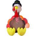 Gemmy Industries Airblown Turkey Thanksgiving Decoration Polyester/Resin/Plastic in Brown/Red/Yellow | 72.1 H x 59.1 W x 63 D in | Wayfair 25663X