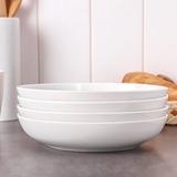 Prep & Savour 50 oz. Pasta Bowl Porcelain China/Ceramic in White/Brown | 2 H x 9.75 W in | Wayfair 9033899DA4BC43D2925775355966D317