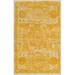 Gray 24 x 0.5 in Area Rug - Lark Manor™ Rizo Pat Oriental Mustard Yellow Area Rug Polypropylene | 24 W x 0.5 D in | Wayfair