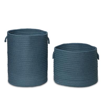 CLEAN & DIRTY Woven Hamper Basket SET-2_17Dx22H-19Dx15H