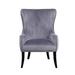 Best Master Furniture Back Tufted Velvet Upholstered Accent Chair with Nailhead Trim