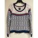 American Eagle Outfitters Sweaters | American Eagle Outfitters Wool Blend Knit Sweater Women’s Size M | Color: Blue/Cream | Size: M