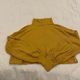 Free People Tops | Free People Cropped Turtle Neck | Color: Yellow | Size: S
