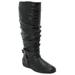 Wide Width Women's The Arya Wide Calf Boot by Comfortview in Black (Size 12 W)