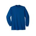 Men's Big & Tall Mock Turtleneck Long-Sleeve Cotton Tee by KingSize in Royal Blue (Size 8XL)