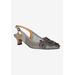 Wide Width Women's Strovanni Slingback by J. Renee in Pewter (Size 10 1/2 W)