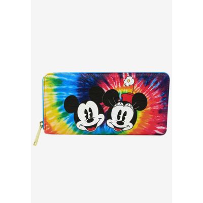 Women's Disney x Loungefly Mickey & Minnie Mouse Tie-Dye Women's Zipper Wallet by Loungefly in Multi