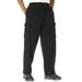 Men's Big & Tall Explorer Plush Fleece Cargo Pants by KingSize in Black (Size 4XL)