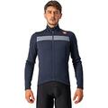 castelli Men's Puro 3 Jersey FZ Sweatshirt, Savile Blue/Silver Reflex, XL