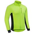 Przewalski Cycling Bike Jackets for Men Winter Thermal Running Jacket Windproof Breathable Reflective Softshell Windbreaker (Green, Chest 38.5''-41.5'' - Medium)