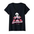 Damen Trachtenshirt Damen Trachten T-Shirt Dirndl lustig Lausmadl T-Shirt mit V-Ausschnitt