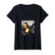 Damen Dabbing Mona Lisa Dab lustige Memes Dabbing Dab Spaß T-Shirt mit V-Ausschnitt