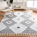 Gray/White 79 x 1.97 in Indoor Area Rug - Foundry Select Geometric Gray/Ivory Area Rug Polypropylene | 79 W x 1.97 D in | Wayfair