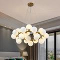 Corrigan Studio® 25-Head Round Glass LED Chandelier Pendant Lamp Ceiling Lamp Fixture Glass in White/Yellow | 11 H x 27.1 W x 24 D in | Wayfair