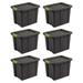 Sterilite Tuff1 Latching Stacking Plastic Storage Box w/ Lid Plastic in Green/Black | 17.25 H x 23 W x 30 D in | Wayfair 6 x 15253V06