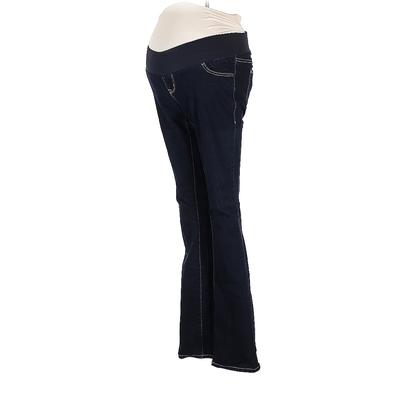 Old Navy - Maternity Jeans - Mid/Reg Rise Flared Leg Denim: Blue Bottoms - Women's Size 2 - Dark Wash