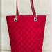 Gucci Bags | Gucci Gg Red Canvas & Leather Small Tote Shoulder Bag In Very Good Condition | Color: Red | Size: Small