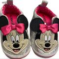 Disney Shoes | Disney Sparkly Minnie Mouse Shoes, 6-9 Months. | Color: Pink/Silver | Size: 2bb