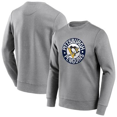 Pittsburgh Penguins Fanatics Branded True Classics Vintage Graphic Crew Sweatshirt - Sportgrau - Herren Image