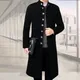 Nouvelle Arrivée Mâle Style Coréen Long Genou Extension Stand Col Hommes Manteau Veste Super Grand