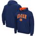Men's Colosseum Navy Auburn Tigers Arch & Logo 3.0 Pullover Hoodie