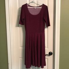 Lularoe Dresses | Guc Nicole Lularoe Dress Size M | Color: Purple/Black | Size: M