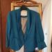 Anthropologie Jackets & Coats | Anthropologie Cartonnier Teal Jacket | Color: Blue | Size: 0