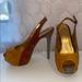 Jessica Simpson Shoes | Jessica Simpson Platform Open Toe Pumps | Color: Brown | Size: 8
