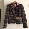 Anthropologie Jackets & Coats | Anthropologie X Walter Girl Houndstooth Blazer | Color: Black | Size: S