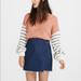 Madewell Skirts | Madewell Raw-Hem Denim Mini Wrap Skirt | Color: Blue/Black | Size: 14