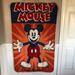 Disney Bedding | Disney Parks Mickey Mouse Fleece Blanket | Color: Cream/Tan | Size: 38” X 60”