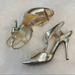 Gucci Shoes | Gucci Women's Size 7b Gold Metallic Studded T Ankle Strap Stiletto High Heels | Color: Gold/Yellow | Size: 7