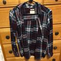 American Eagle Outfitters Tops | Ahh-Mazingly Soft Boyfriend Fit Flannel | Color: Black | Size: S