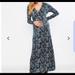 Jessica Simpson Dresses | Long Sleeve Maxi Maternity Dress | Color: Black/Blue | Size: Lm
