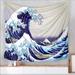 Urban Outfitters Wall Decor | Great Wave Kanagawa Tapestry | Color: White/Silver | Size: Os