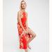 Free People Dresses | Free People Back To You Midi Dress - Xs | Color: Cream/Red | Size: Xs