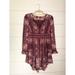 Free People Dresses | Free People Burgundy Boho Dress | Color: Brown | Size: Xs