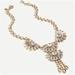 J. Crew Jewelry | J Crew Gem Fan Statement Necklace | Color: Silver | Size: Os