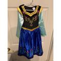 Disney Costumes | Disney Frozen Anna Traveling Costume Child Sz 5/6 | Color: Black/Purple | Size: Osg