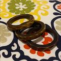 Anthropologie Jewelry | Hand Crafted African Wooden Bracletes | Color: Black | Size: Os