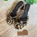 Free People Shoes | Free People Womens Petra Block Heel Snake Skin Sandal | Color: Black/Cream | Size: 7.5