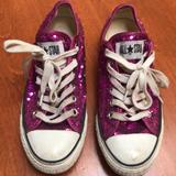 Converse Shoes | Converse Allstar Magenta Sequins Sneakers. | Color: Brown/Black | Size: 7