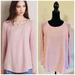 Anthropologie Tops | Anthropologie Os Rosanella Mauve Lace Sleeve Top | Color: Cream | Size: M