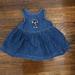 Disney Dresses | Disney Store Infant Mini Mouse Denim Dress | Color: Blue/Black | Size: 6-9mb