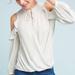 Anthropologie Tops | Anthro Maeve Liesel Cold Shoulder Top | Color: Silver | Size: S