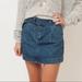 Free People Skirts | Free People Jade Belted Denim Mini Skirt | Color: Blue/Black | Size: 24