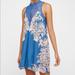 Free People Dresses | Free People Floral Lace Mock Neck Dress | Color: Blue/Gray | Size: S